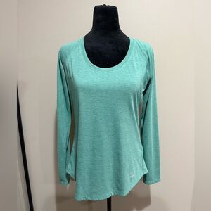 Patagonia Women's Long-Sleeved Teal Nine Trails Shirt